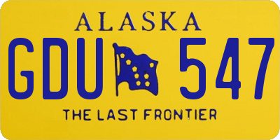 AK license plate GDU547