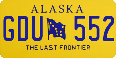 AK license plate GDU552
