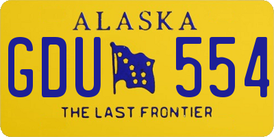 AK license plate GDU554