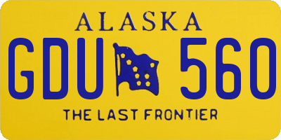 AK license plate GDU560