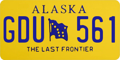 AK license plate GDU561