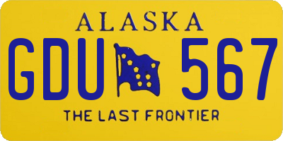 AK license plate GDU567