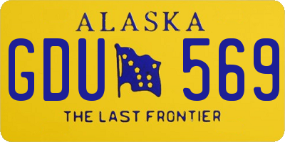 AK license plate GDU569