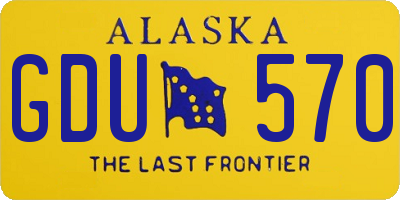 AK license plate GDU570