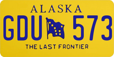 AK license plate GDU573