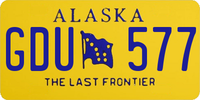 AK license plate GDU577
