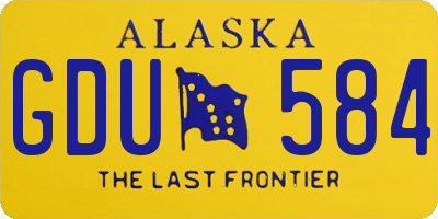 AK license plate GDU584