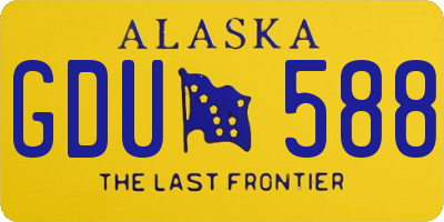 AK license plate GDU588