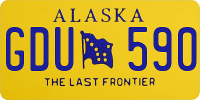 AK license plate GDU590