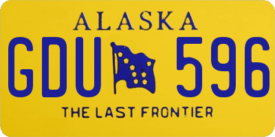 AK license plate GDU596