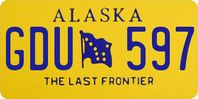 AK license plate GDU597