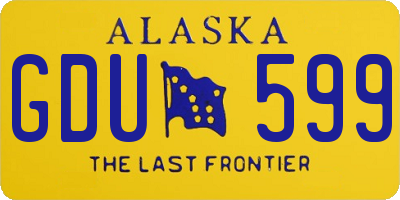 AK license plate GDU599