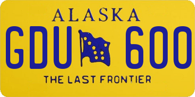 AK license plate GDU600