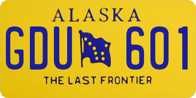 AK license plate GDU601
