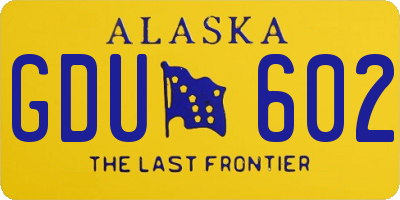 AK license plate GDU602