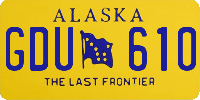AK license plate GDU610
