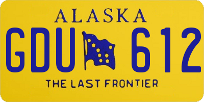 AK license plate GDU612