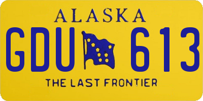 AK license plate GDU613