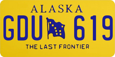 AK license plate GDU619