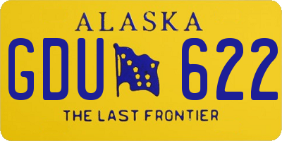 AK license plate GDU622