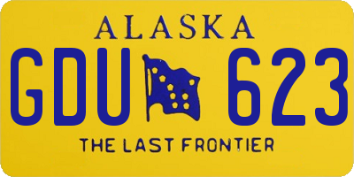 AK license plate GDU623