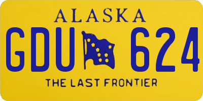 AK license plate GDU624
