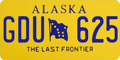 AK license plate GDU625