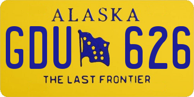 AK license plate GDU626