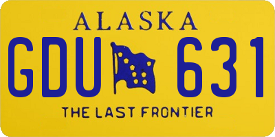 AK license plate GDU631