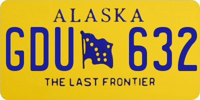 AK license plate GDU632