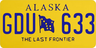 AK license plate GDU633