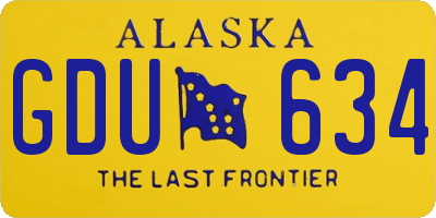 AK license plate GDU634