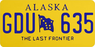 AK license plate GDU635