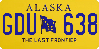 AK license plate GDU638