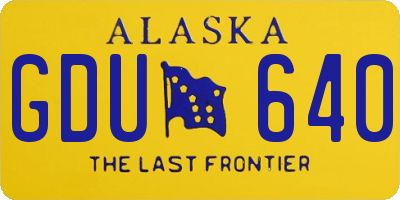 AK license plate GDU640
