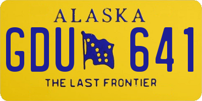 AK license plate GDU641