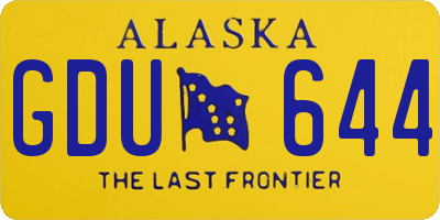 AK license plate GDU644
