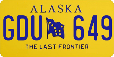 AK license plate GDU649
