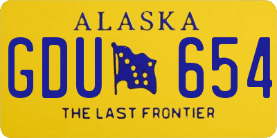 AK license plate GDU654