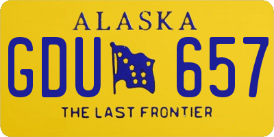 AK license plate GDU657