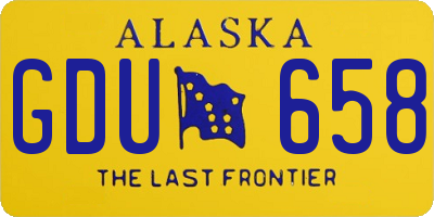 AK license plate GDU658