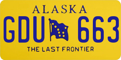 AK license plate GDU663