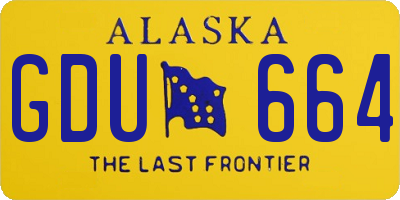 AK license plate GDU664