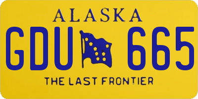 AK license plate GDU665