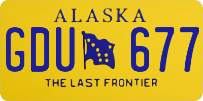 AK license plate GDU677
