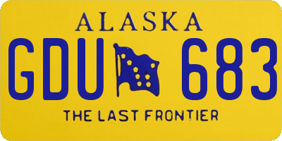 AK license plate GDU683