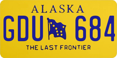 AK license plate GDU684