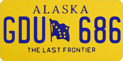 AK license plate GDU686