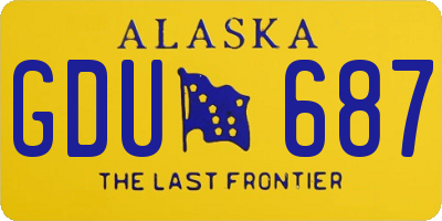 AK license plate GDU687
