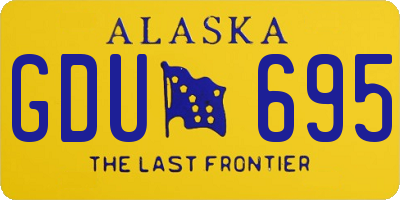 AK license plate GDU695